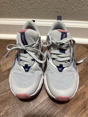 Reebok Women’s Light Gray and Pink Athletic Sneakers